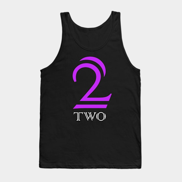 Cool, stylish number two... 2 Tank Top by HomeABC